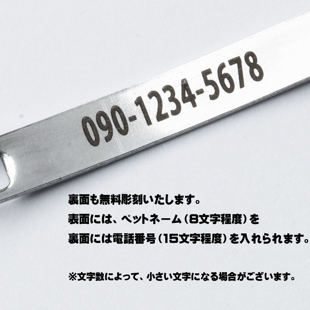 迷子札 ネームプレート ドッグネックレス 犬 ネックレス 首輪 おしゃれ 長持ち 壊れない 丈夫 軽い (ネームタグ ドッグタグ) ペット 刻印 おしゃれ