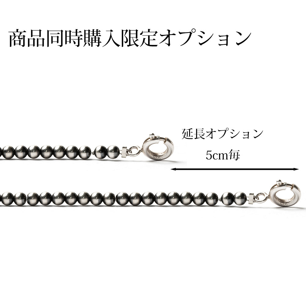 ナバホ パール ネックレス 3mm / 40cm 45cm 50cm シルバー925 メンズ レディース ナバホ族 シルバー ビーズ ボール ネックレス チェーンネックレス 燻し インディアン ジュエリー ネイティブ アメリカン
