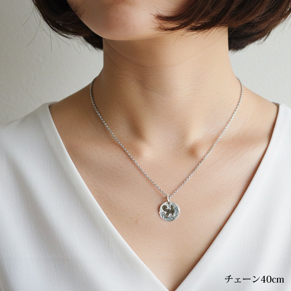 レディース シルバー925 ハンドメイド 選べる 古代エジプト モチーフ ネックレス 小豆チェーン 40cm 45cm 50cm 槌目加工 ペンダント 守護 お守り 洗練 大人 カジュアル デザイン