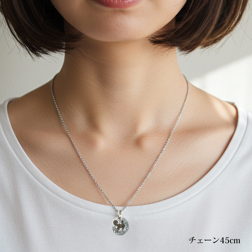 レディース シルバー925 ハンドメイド 選べる 古代エジプト モチーフ ネックレス 小豆チェーン 40cm 45cm 50cm 槌目加工 ペンダント 守護 お守り 洗練 大人 カジュアル デザイン