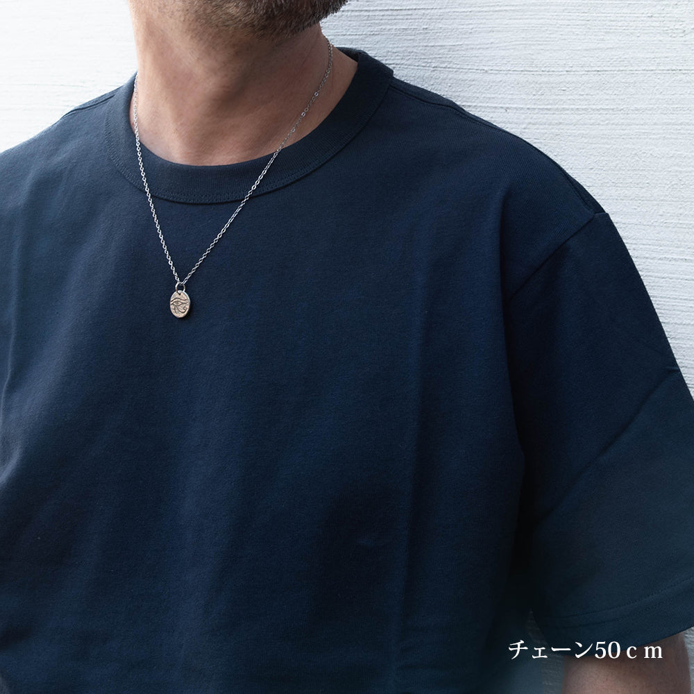 メンズ シルバー925 ネックレス ハンドメイド 選べる 古代エジプト モチーフ 小豆チェーン 40cm 45cm 50cm 槌目加工 ペンダント 守護 お守り 洗練 大人 カジュアル デザイン シルバーアクセサリー