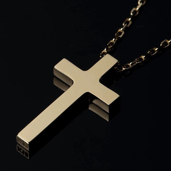 【K18金無垢】日本製 クロスネックレス Lクロス|Rosso e Blu Jewelry