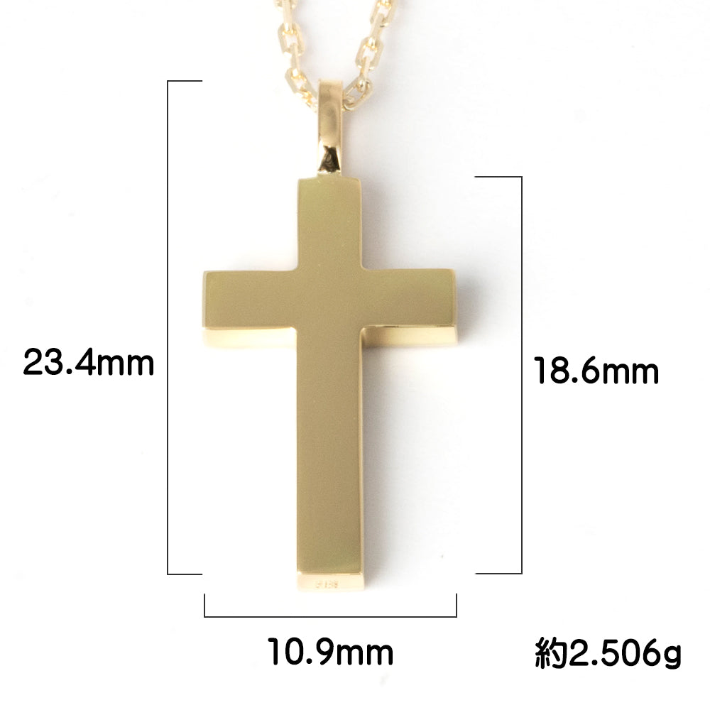 【K18金無垢】日本製クロスネックレス|自分らしさを纏う本格ジュエリー|Rosso e Blu Jewelry