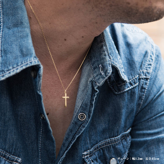 ペンダントトップ クロス 十字架 18金 k18 18k メンズ レディース お守り ゴールド ペンダント【L-CROSS top】