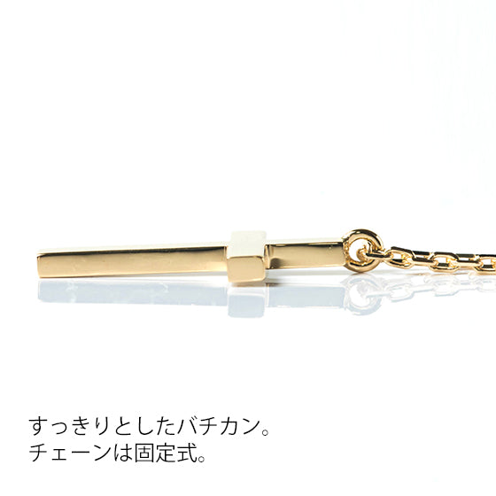 18金ゴールド ミニクロスネックレス for lady ロッソエブルー お守りジュエリー プッシュギフト