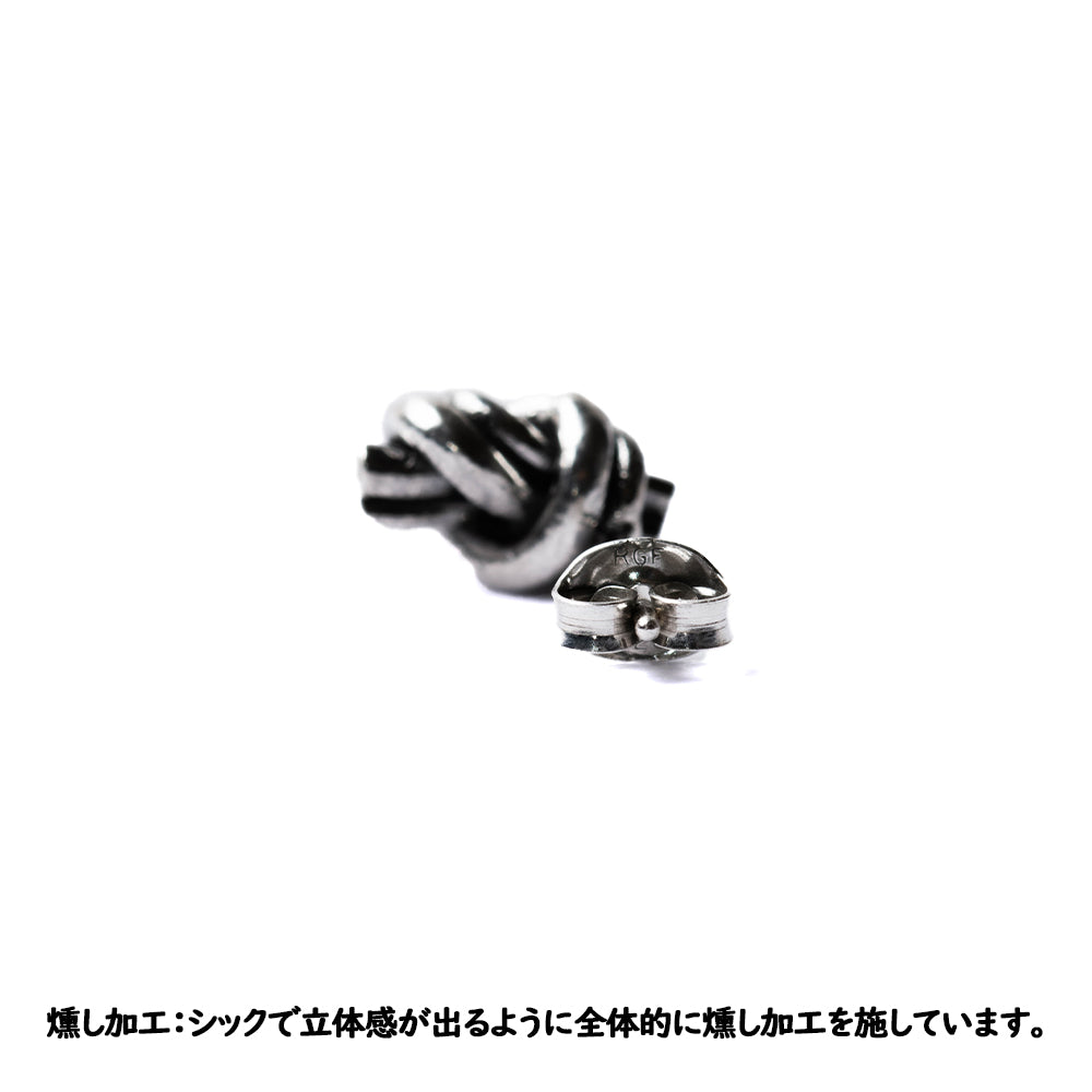 シルバー ノット ピアス 結び 「Knot pierce S」メンズ レディース 兼用 片耳