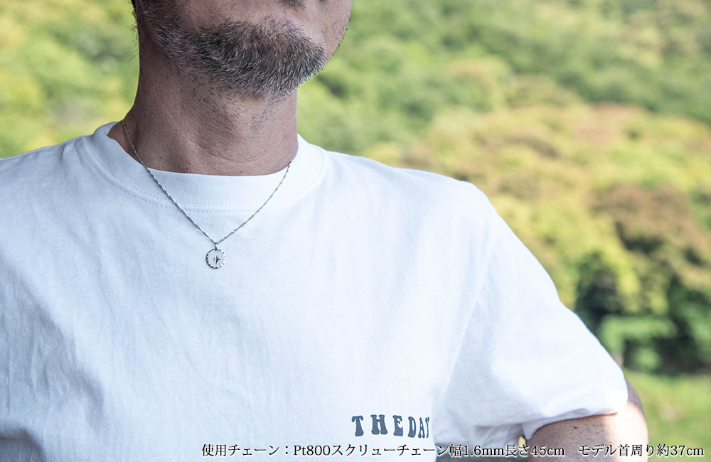 ペンダントトップ プラチナ pt900 お守り 八芒星 丸 楕円 コイン ペンダント メンズ レディース 親子 お揃い ベビー プッシュギフト