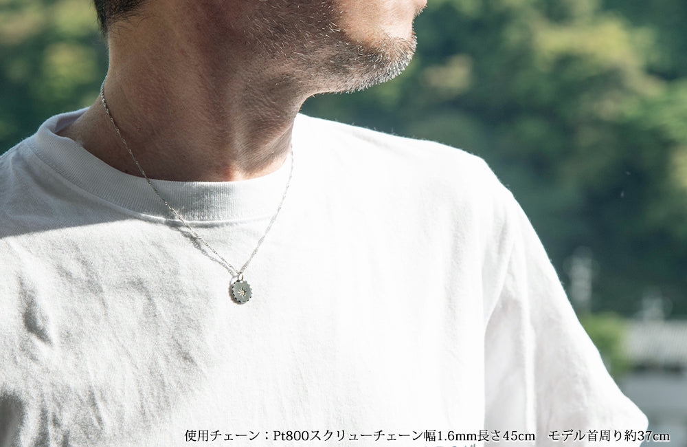 ペンダントトップ プラチナ pt900 ダイヤモンド 八芒星 丸 楕円 コイン お守り ペンダント メンズ レディース 親子 お揃い ベビー プッシュギフト