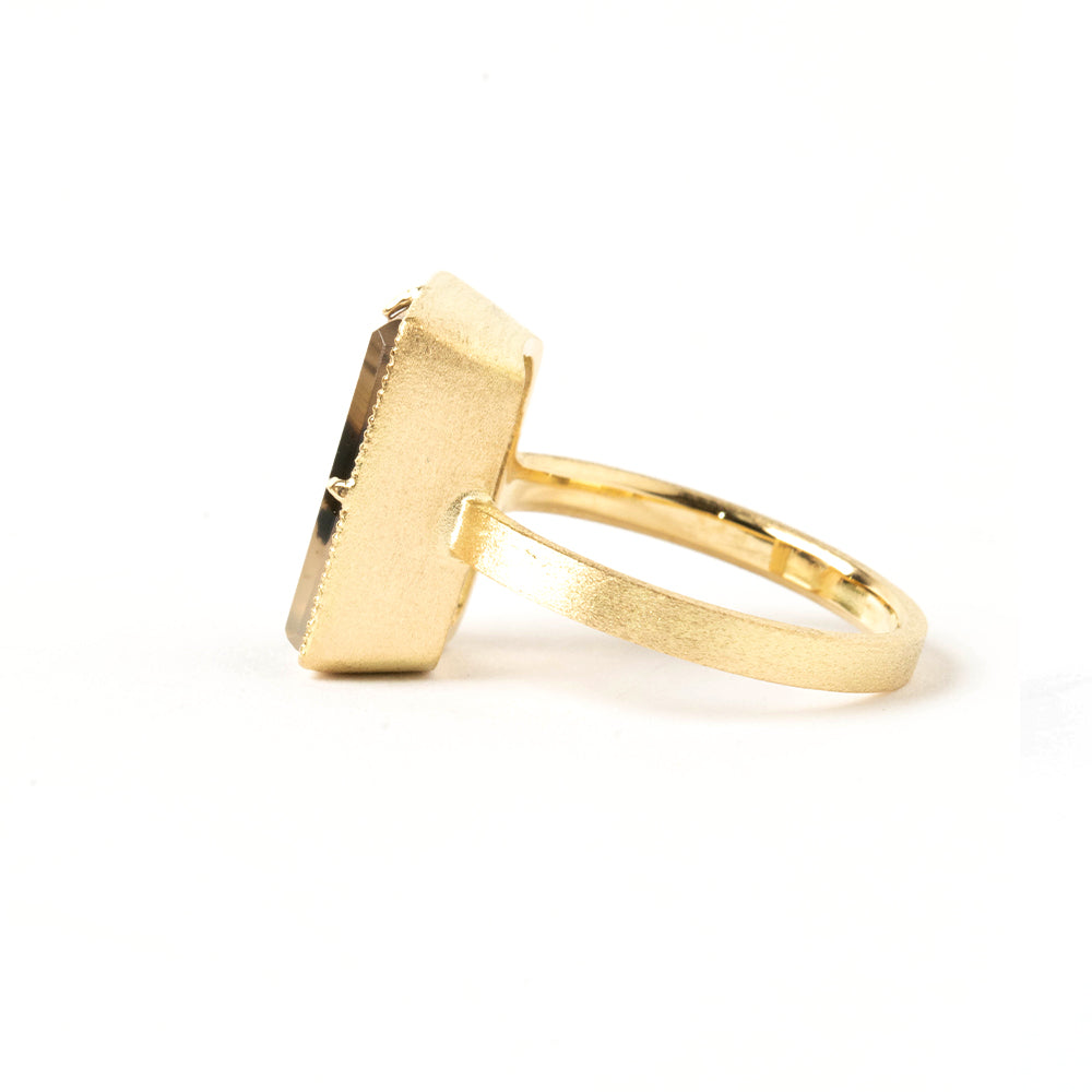 【1点もの 】天然石 リング モンタナアゲート 指輪 レディース k18 パワーストーン