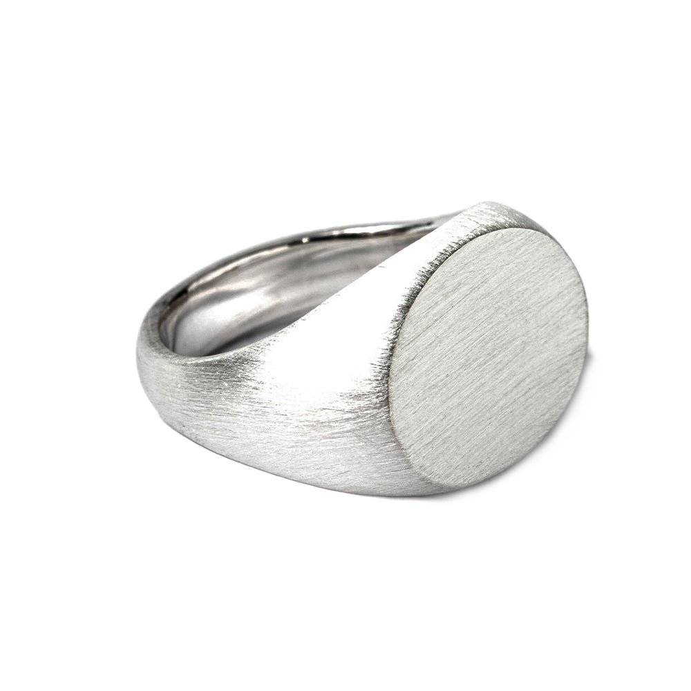 signet ring 16~22号 メンズ シグネットリング インダイリング 横丸 シルバー925 指輪 / イニシャル オーダー プッシュギフト