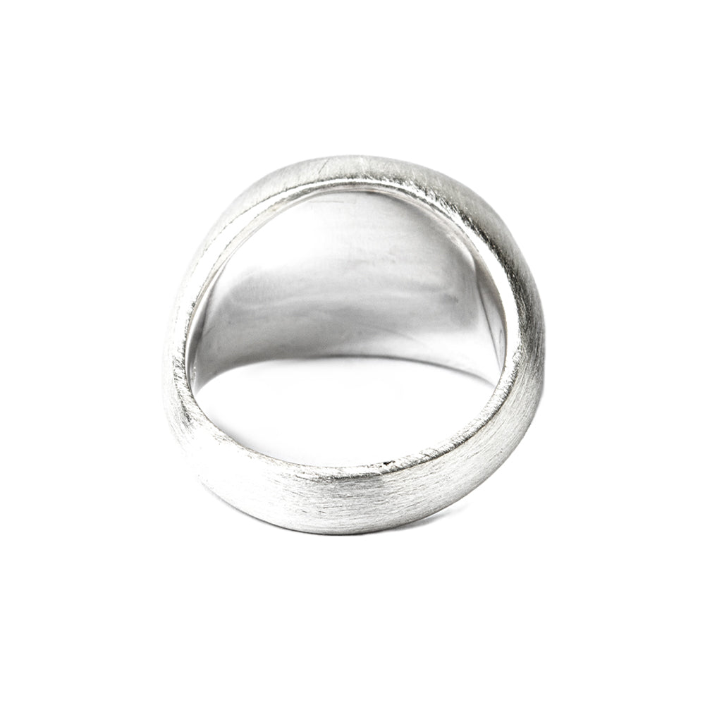 signet ring 16~22号 メンズ シグネットリング インダイリング 横丸 シルバー925 指輪 / イニシャル オーダー プッシュギフト