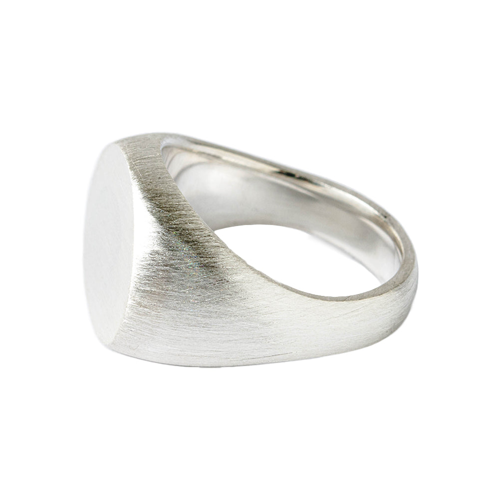 signet ring 16~22号 メンズ シグネットリング インダイリング 横丸 シルバー925 指輪 / イニシャル オーダー プッシュギフト