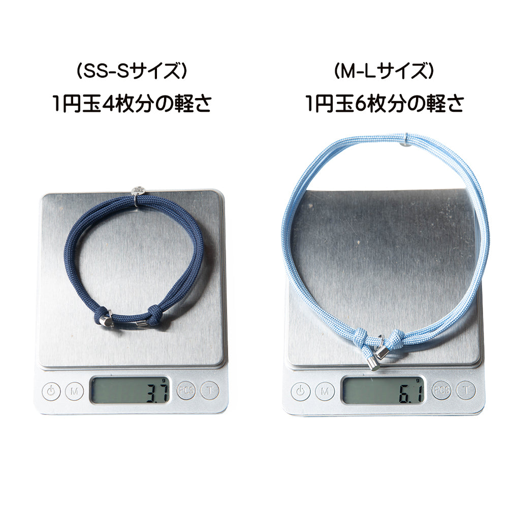 【室内・つけっぱなしOK】犬 迷子札 チョーカー 超軽量3.7g 首輪ハゲ防止 柔らかい パラコード ネックレス 痛くない 防災 洗える 猫 小型犬〜大型犬 ｜ ロッソエブルーピッコラ