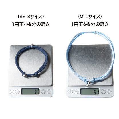 【室内・つけっぱなしOK】犬 迷子札 チョーカー 超軽量3.7g 首輪ハゲ防止 柔らかい パラコード ネックレス 痛くない 防災 洗える 猫 小型犬〜大型犬 ｜ ロッソエブルーピッコラ