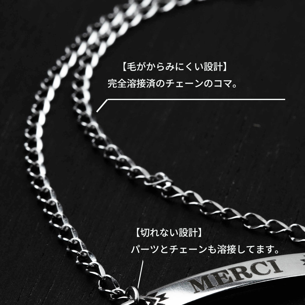 愛犬とおそろい 迷子札ネックレス ドッグネックレス 2.8g 超軽量 ステンレス 日本製 dognecklace 刻印無料 飼い主用ブレスレット セット可能
