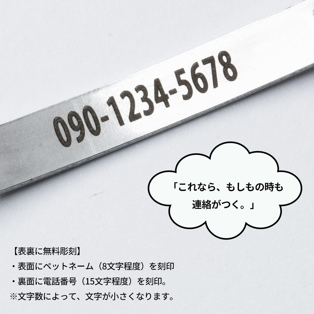 愛犬とおそろい 迷子札ネックレス ドッグネックレス 2.8g 超軽量 ステンレス 日本製 dognecklace 刻印無料 飼い主用ブレスレット セット可能