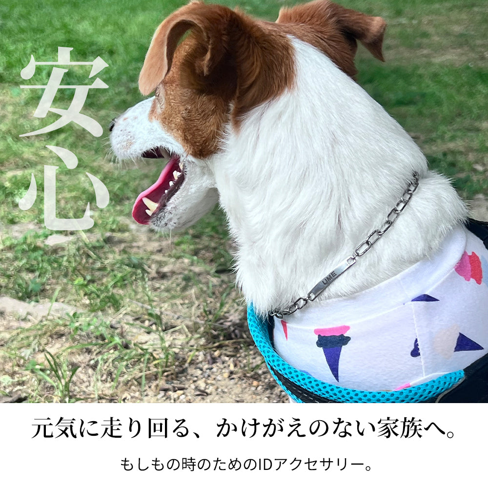 中型犬・大型犬対応】名入れ 犬用 迷子札ネックレス チョーカー【丈夫
