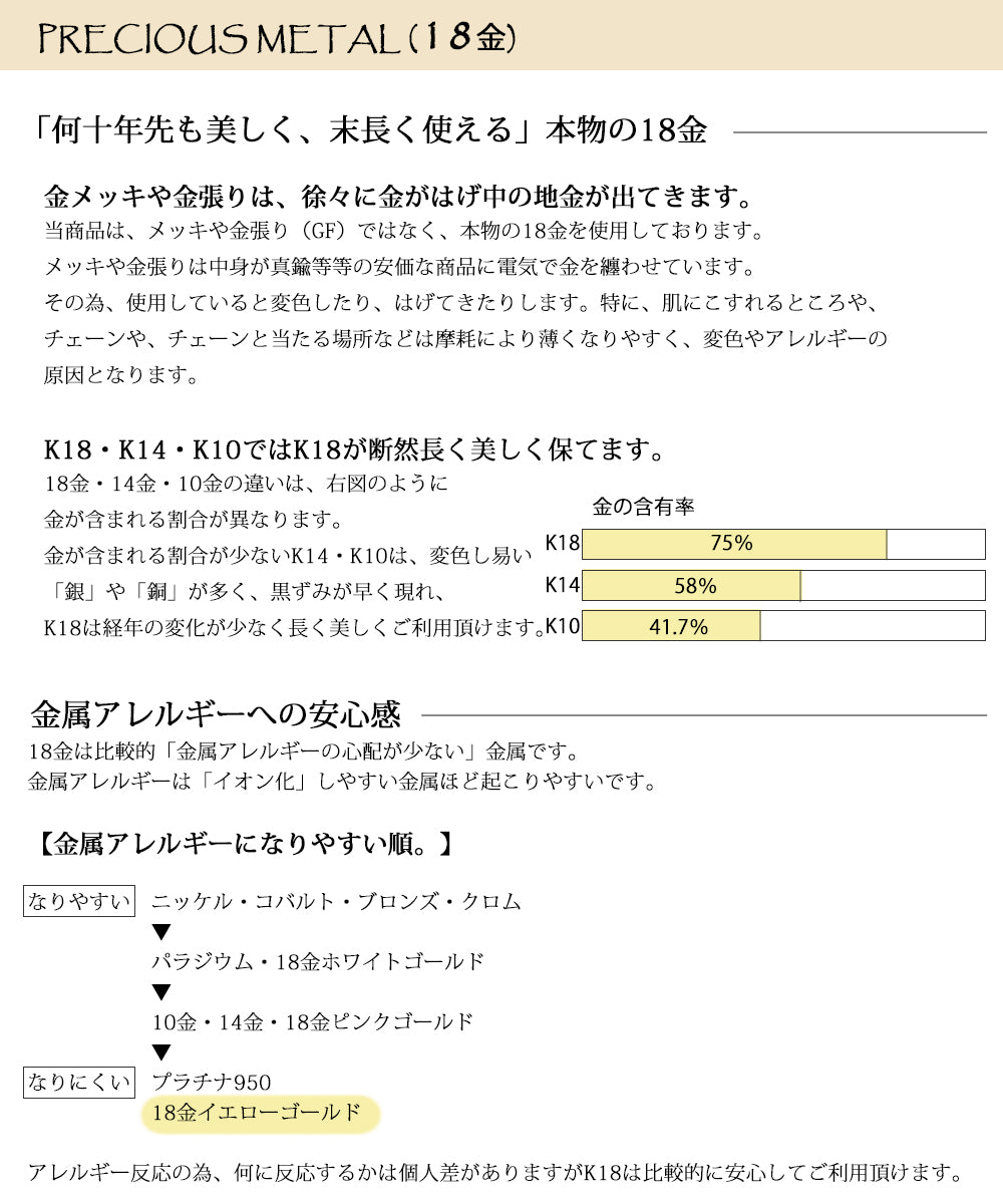 18金の十字架（クロス）と一粒ダイヤモンドのお守り ブレスレット 0.012ct