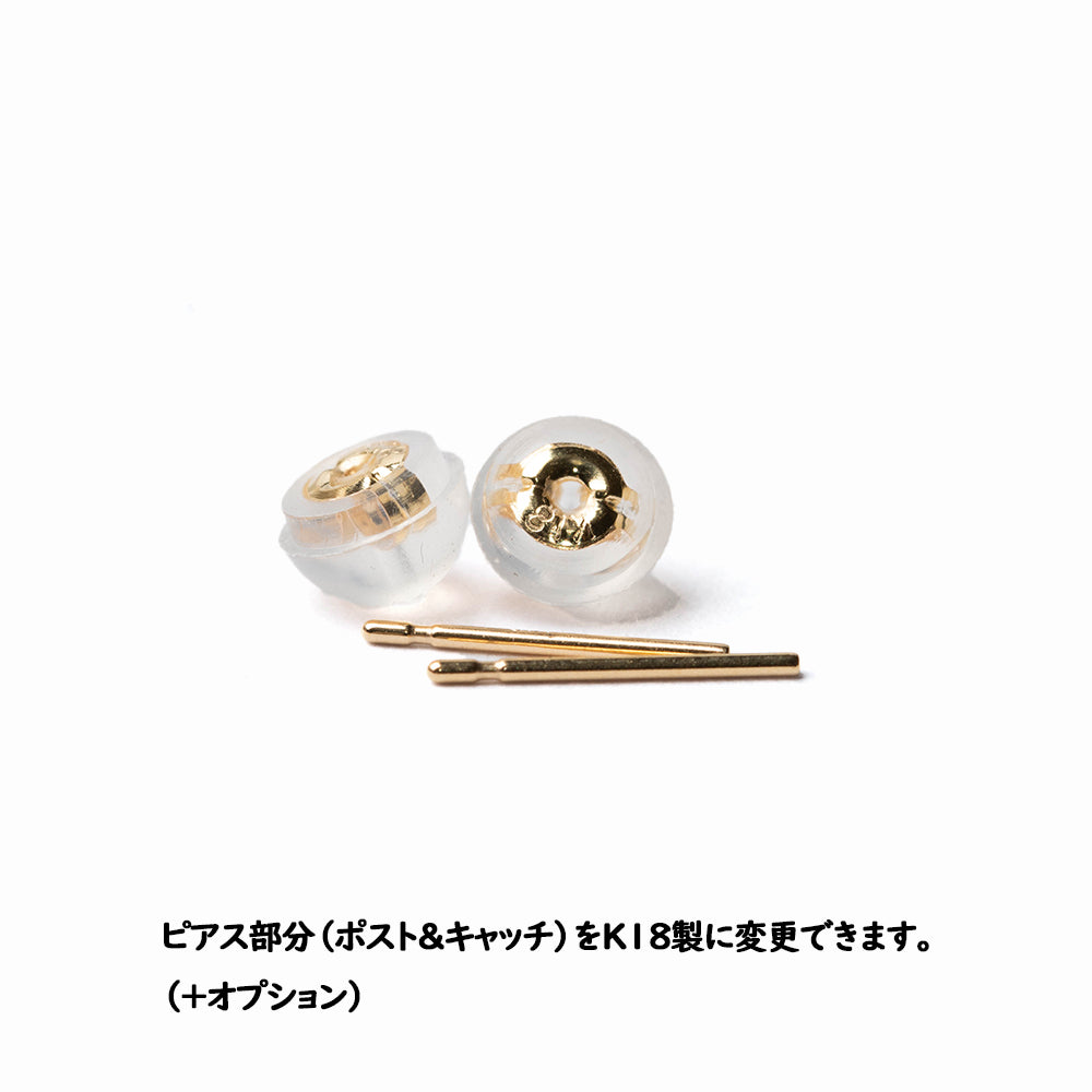 シルバー ノット ピアス 結び 「Knot pierce S」メンズ レディース 兼用 両耳