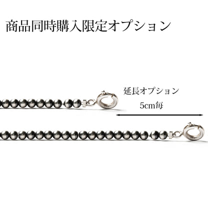ナバホ パール ネックレス 3mm / 40cm 45cm 50cm シルバー925 メンズ レディース ナバホ族 シルバー ビーズ ボール ネックレス チェーンネックレス 燻し インディアン ジュエリー ネイティブ アメリカン