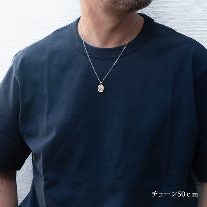 メンズ シルバー925 ネックレス ハンドメイド 選べる 古代エジプト モチーフ 小豆チェーン 40cm 45cm 50cm 槌目加工 ペンダント 守護 お守り 洗練 大人 カジュアル デザイン シルバーアクセサリー
