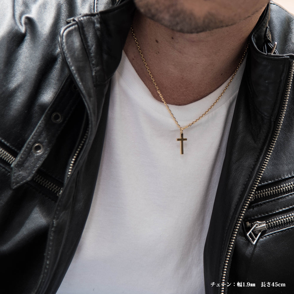 【K18金無垢】日本製クロスネックレス｜自分らしさを纏う本格ジュエリー｜Rosso e Blu Jewelry