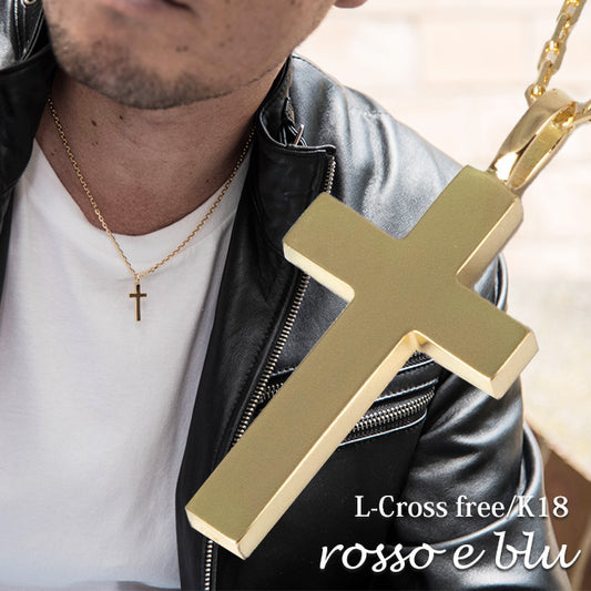 【K18金無垢】日本製クロスネックレス｜自分らしさを纏う本格ジュエリー｜Rosso e Blu Jewelry