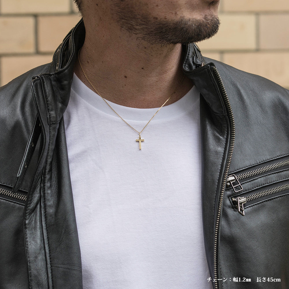 ペンダント ネックレス クロス 十字架 18金  k18 18k メンズ レディース お守り ゴールド【ミニクロスフリー】