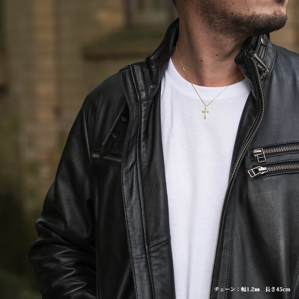 ペンダント ネックレス クロス 十字架 18金  k18 18k メンズ レディース お守り ゴールド【ミニクロスフリー】