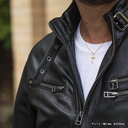 ペンダント ネックレス クロス 十字架 18金  k18 18k メンズ レディース お守り ゴールド【ミニクロスフリー】