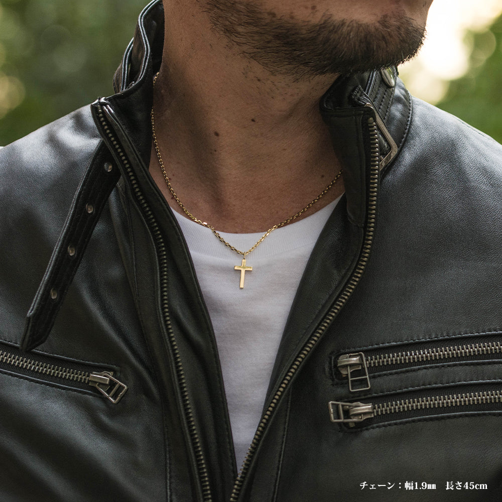 ペンダント ネックレス クロス 十字架 18金  k18 18k メンズ レディース お守り ゴールド【ミニクロスフリー】