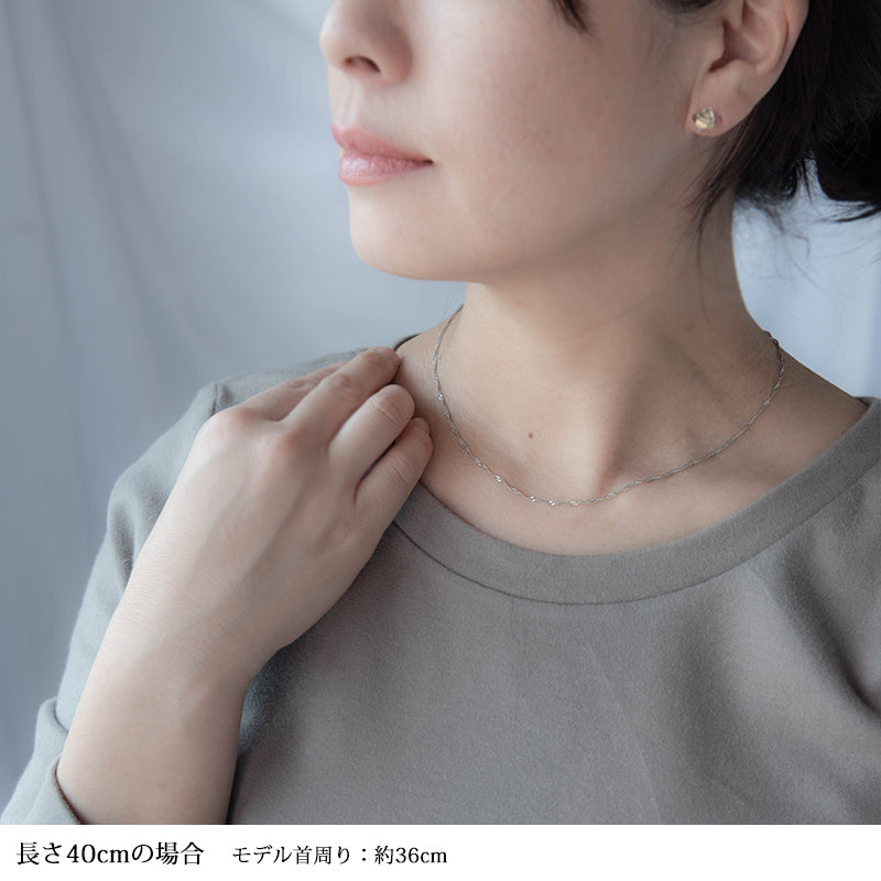 プラチナ 850 ダブル スクリューチェーン チェーン ネックレス 1.9mm 40cm 45cm 50cm 55cm 60cm