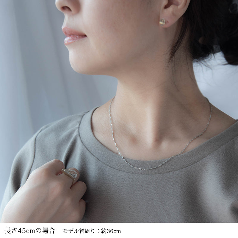 ネックレスチェーン プラチナ 850 ダブル スクリューチェーン チェーン