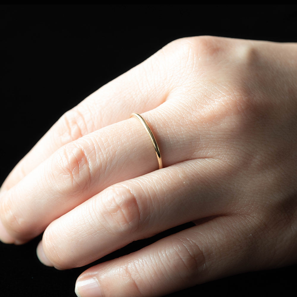 18金製極細リング、ピンキーから重ねづけや、ペアリング結婚指輪まで
