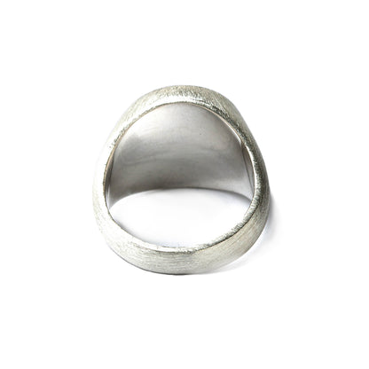 signet ring 16～22号 メンズ  シグネットリング インダイリング 縦丸 シルバー925 指輪 / イニシャル オーダー